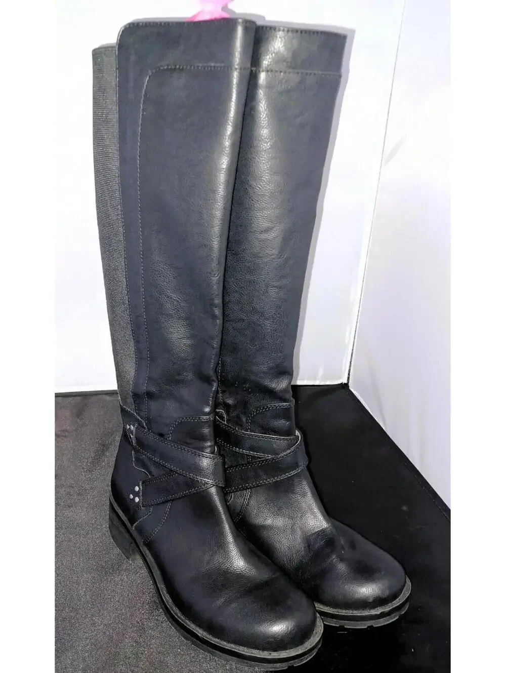 Mootsies Tootsies womens sz 6 black knee high riding boots